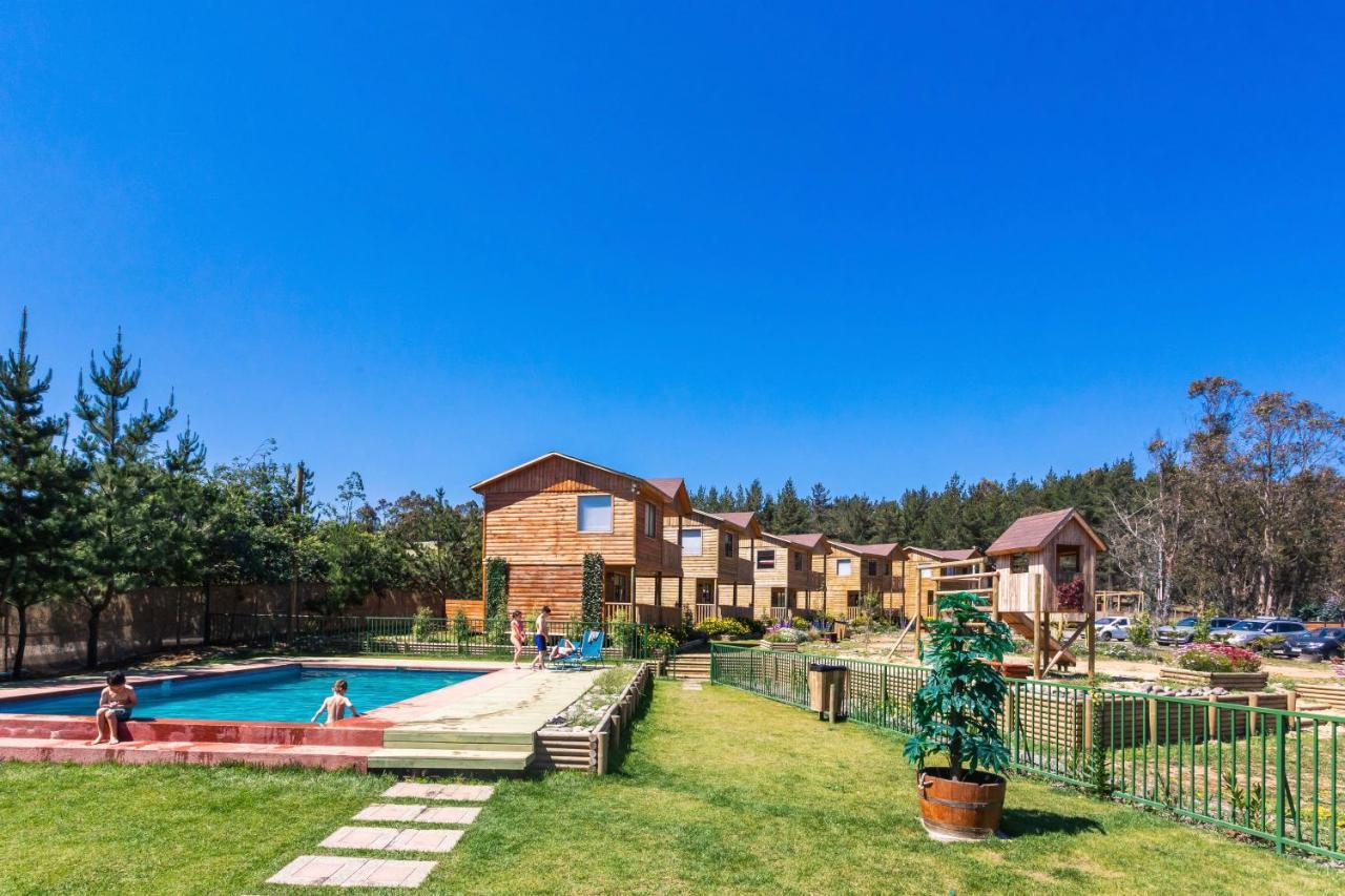Cabana En Tunquen Con Parrilla, Fogon, Piscina Y Bosque Zewnętrze zdjęcie