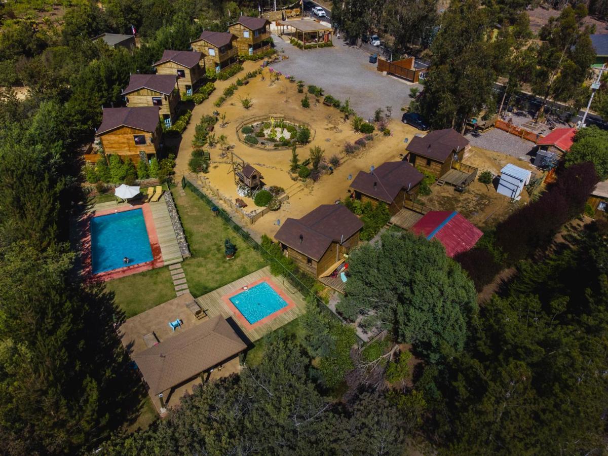 Cabana En Tunquen Con Parrilla, Fogon, Piscina Y Bosque Zewnętrze zdjęcie