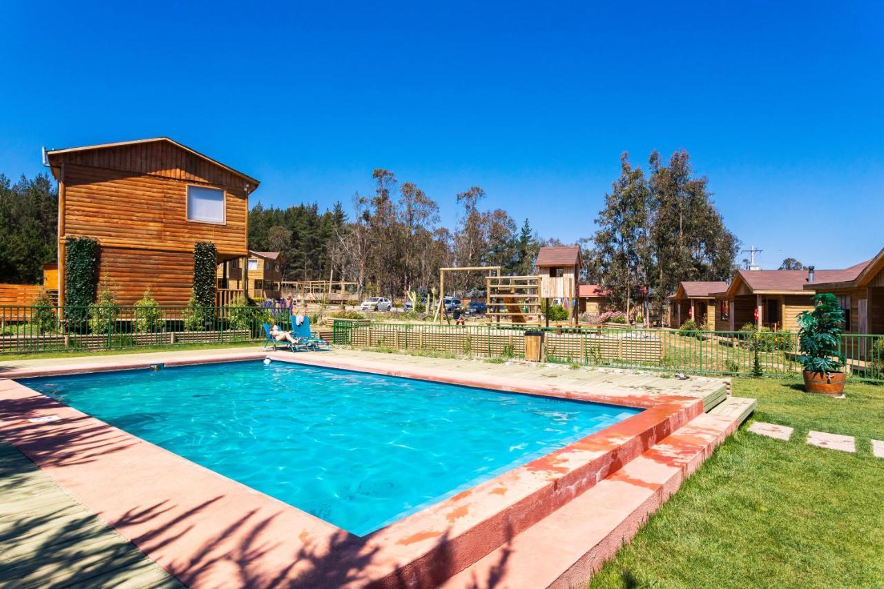 Cabana En Tunquen Con Parrilla, Fogon, Piscina Y Bosque Zewnętrze zdjęcie